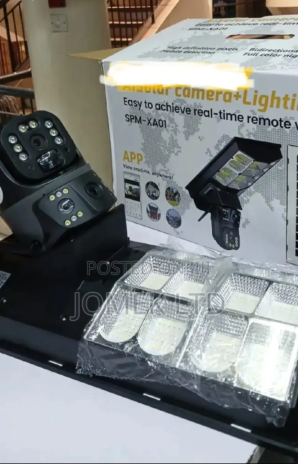 Solar Street Light With CCTV Dual Lens Sim CCTV Camera