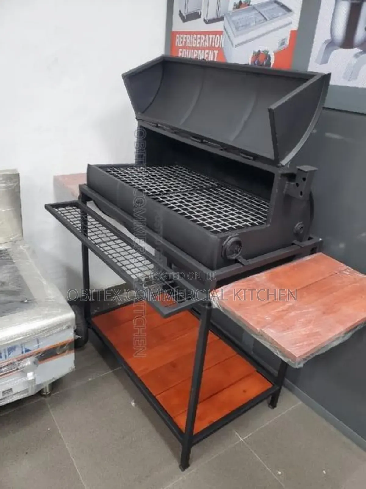Commercial Charcoal Drum Barbecue Grill Available for Sale