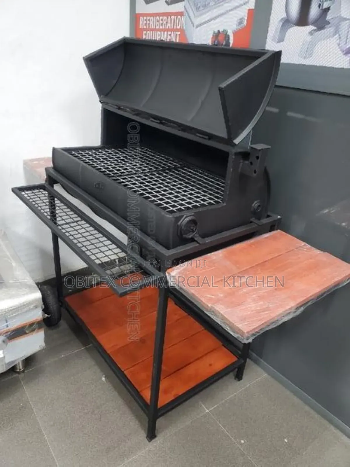 Commercial Charcoal Drum Barbecue Grill Available for Sale