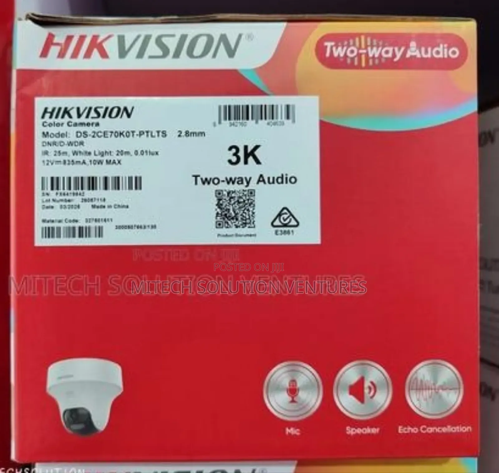 Hikvision 2 Ways Audio Outdoor Turret 2mp