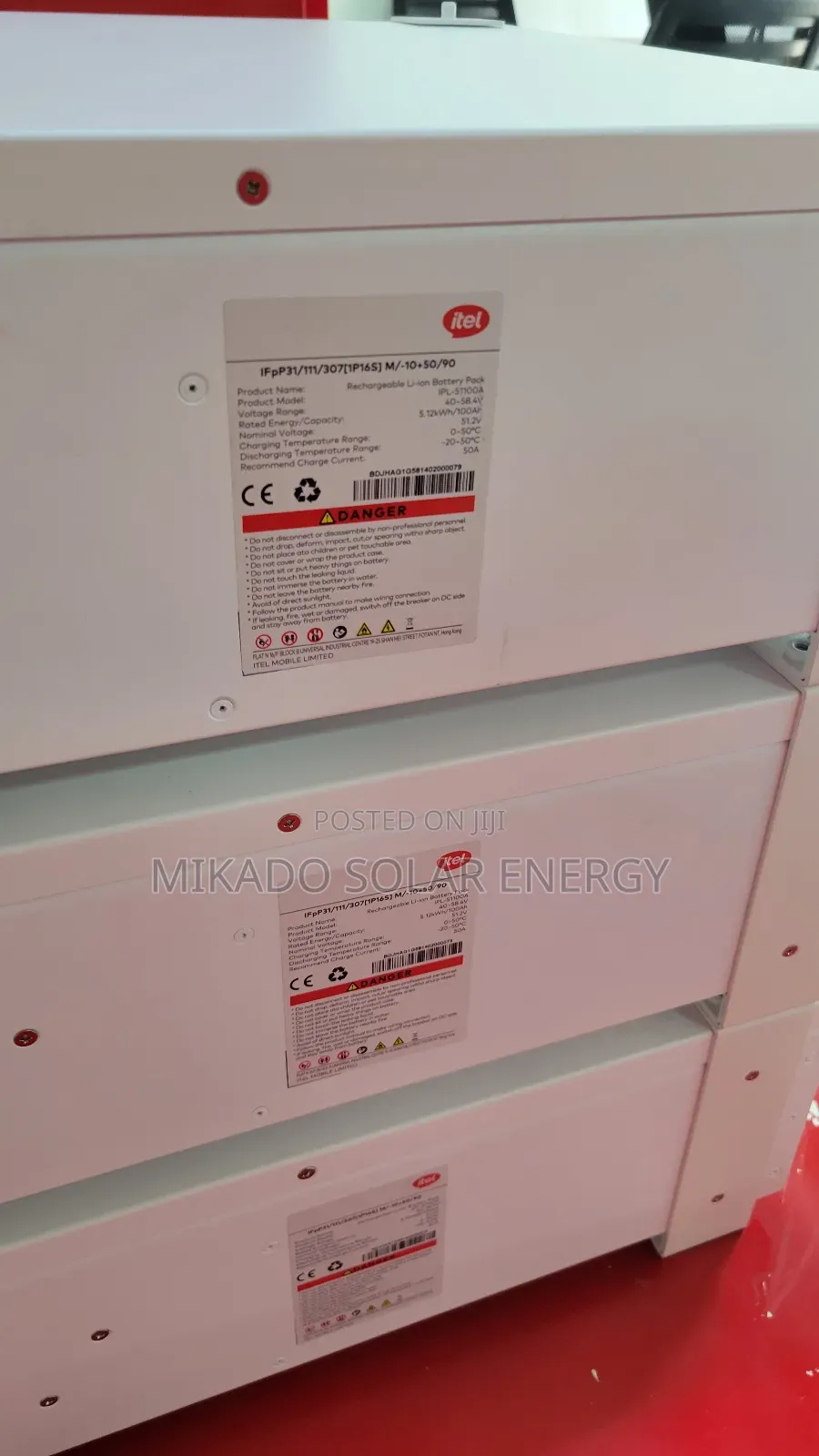 5kwh 51.2v Itel Stackable Lithium Iron Battery With Warranty