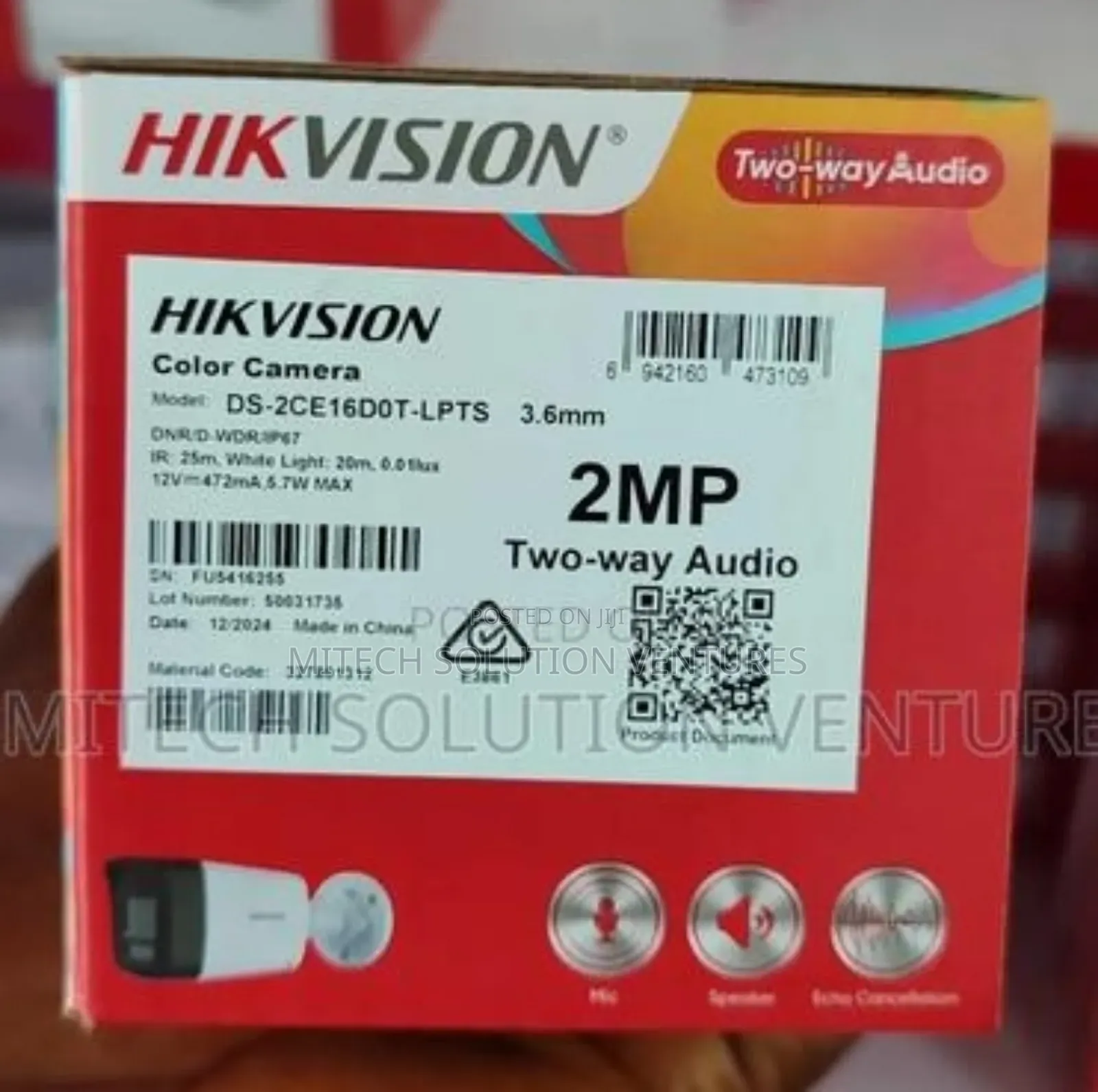 Hikvision 2mp Mini Bullet High-Quality Camera