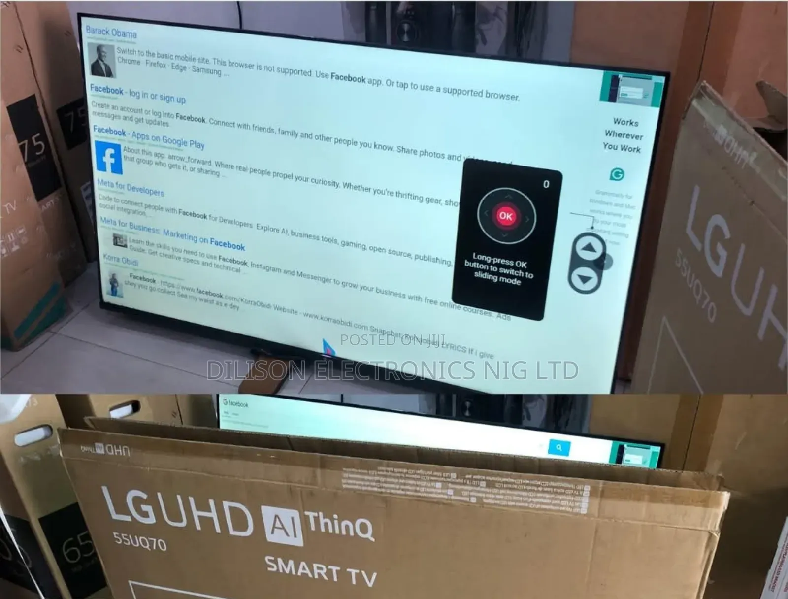 Lg 55" Smart Internet Tv With Bluetooth