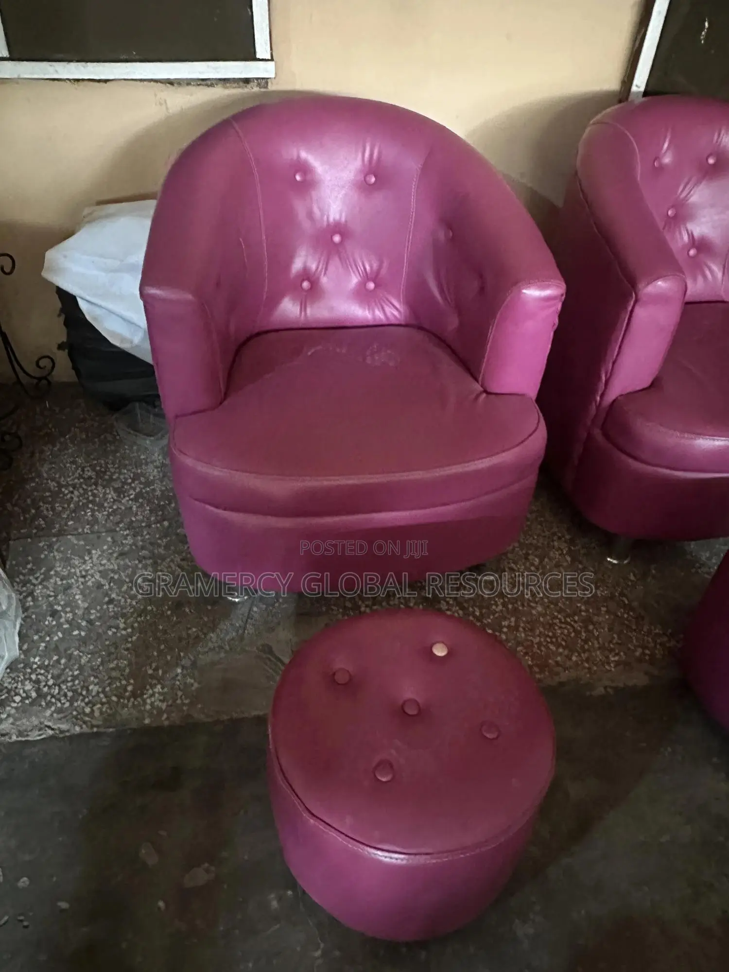 Fairly Used Set of Spa Pedicure Sofa and Ottoman Stool