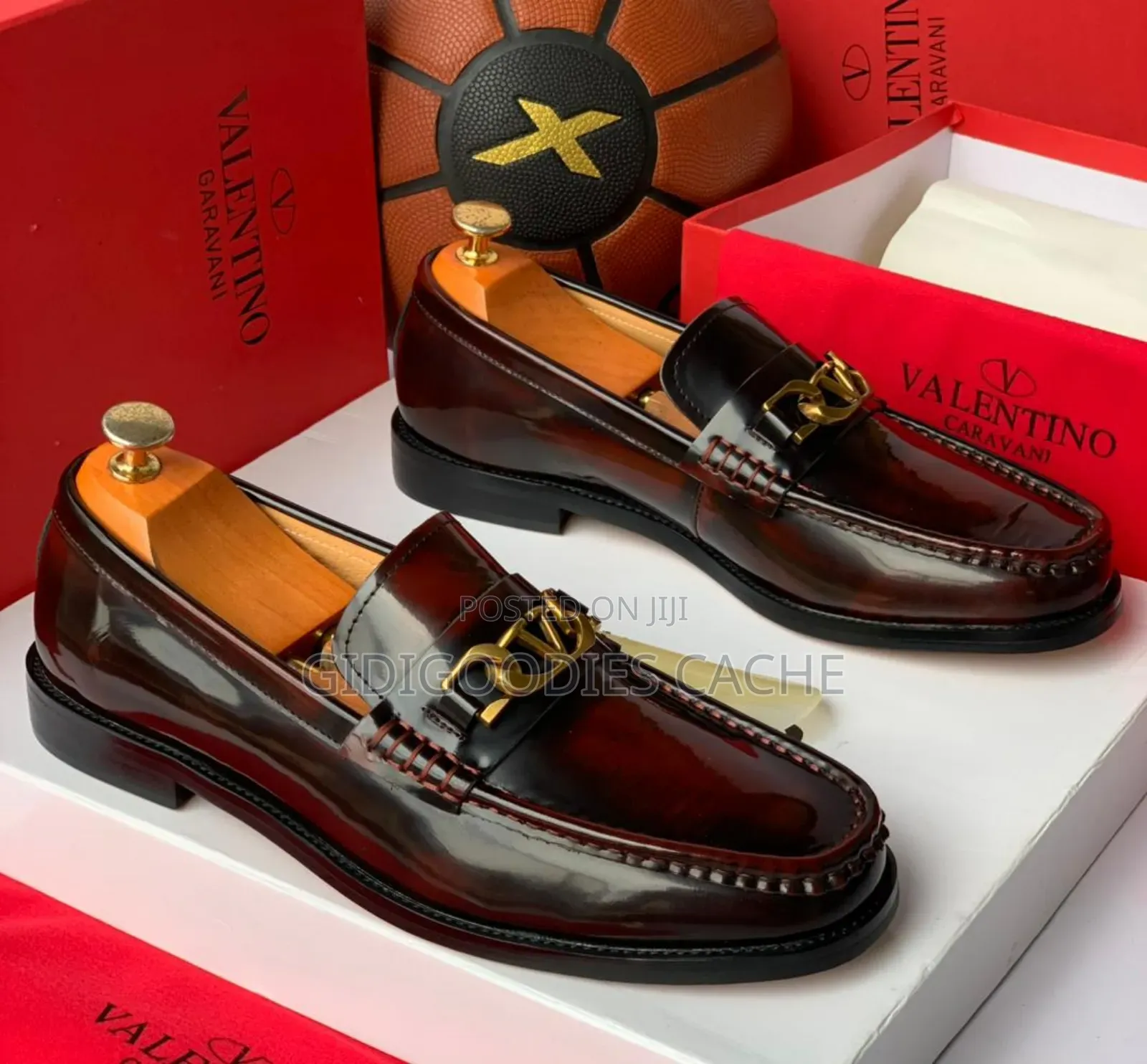 Valentino Loafers Black/Burgundy/Blue