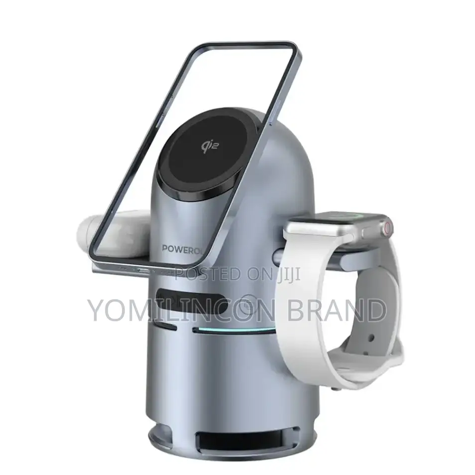 Powerology Qi2 Speaker Charge Station - Gray
