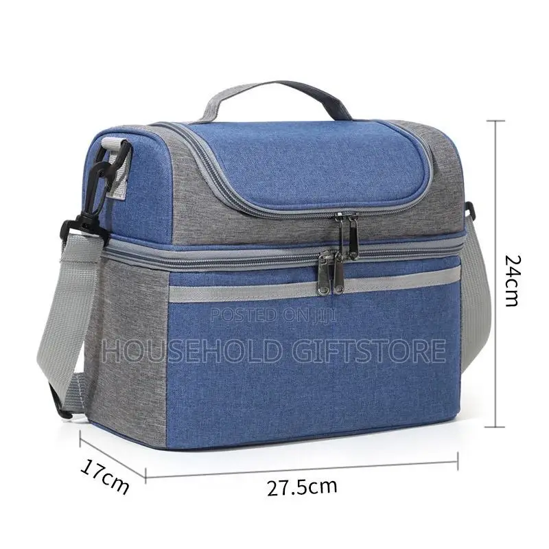 Double Layer Large Capacity Insulated Lunch Bag