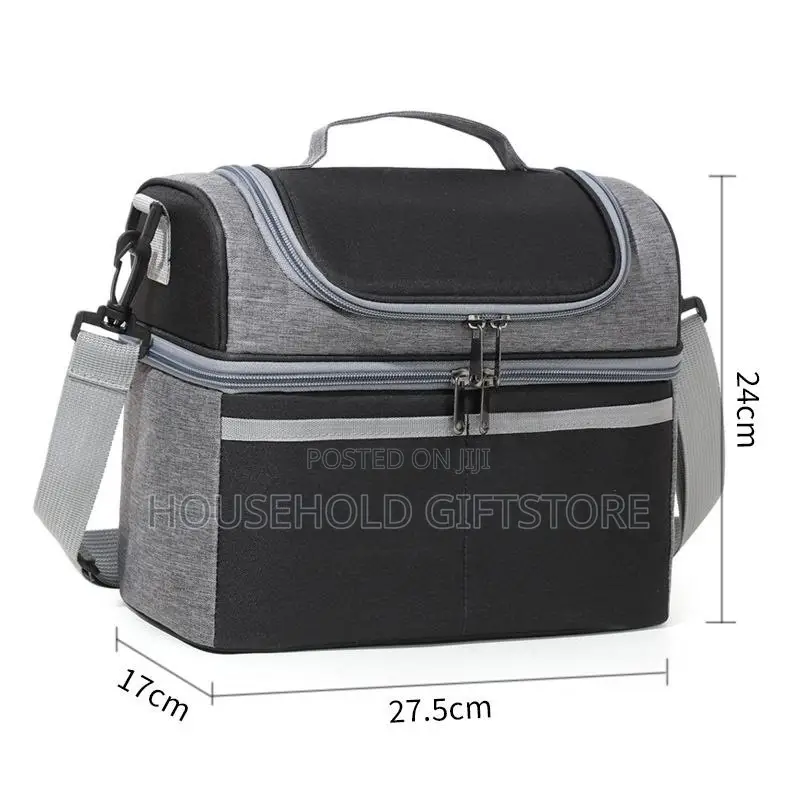 Double Layer Large Capacity Insulated Lunch Bag