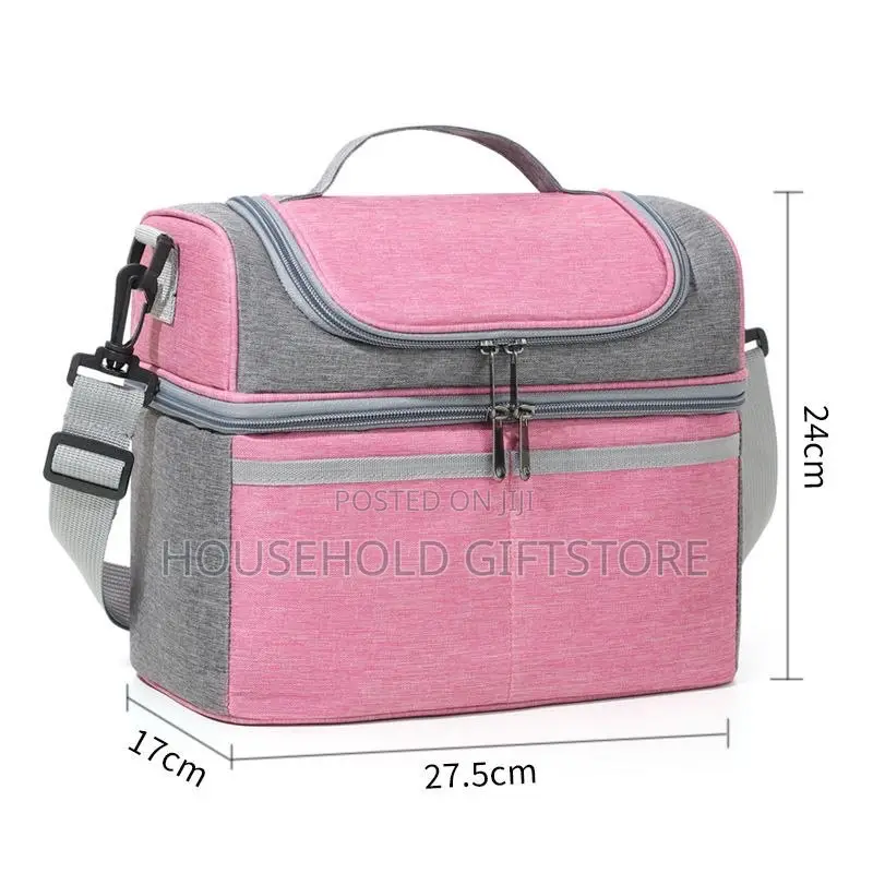 Double Layer Large Capacity Insulated Lunch Bag