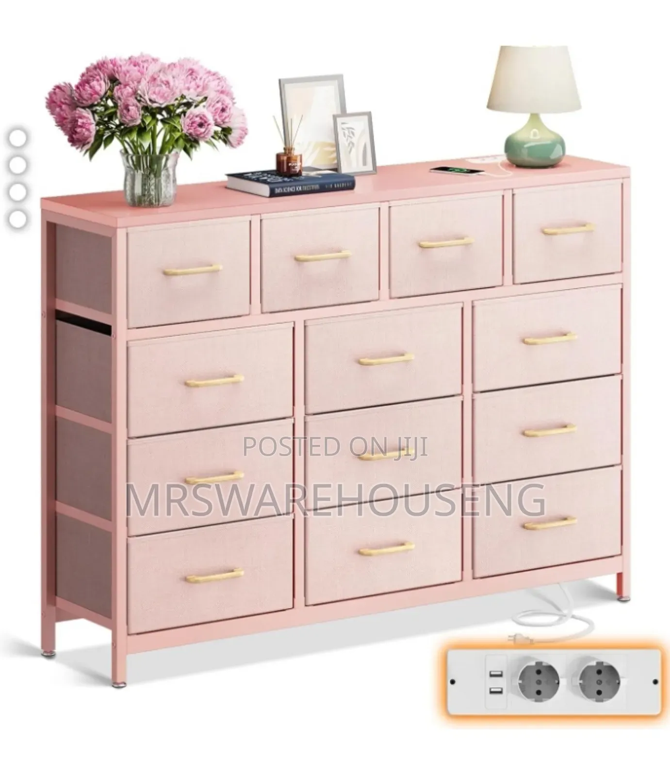 Odk Chest of Drawers With 13 Drawers (Pink)
