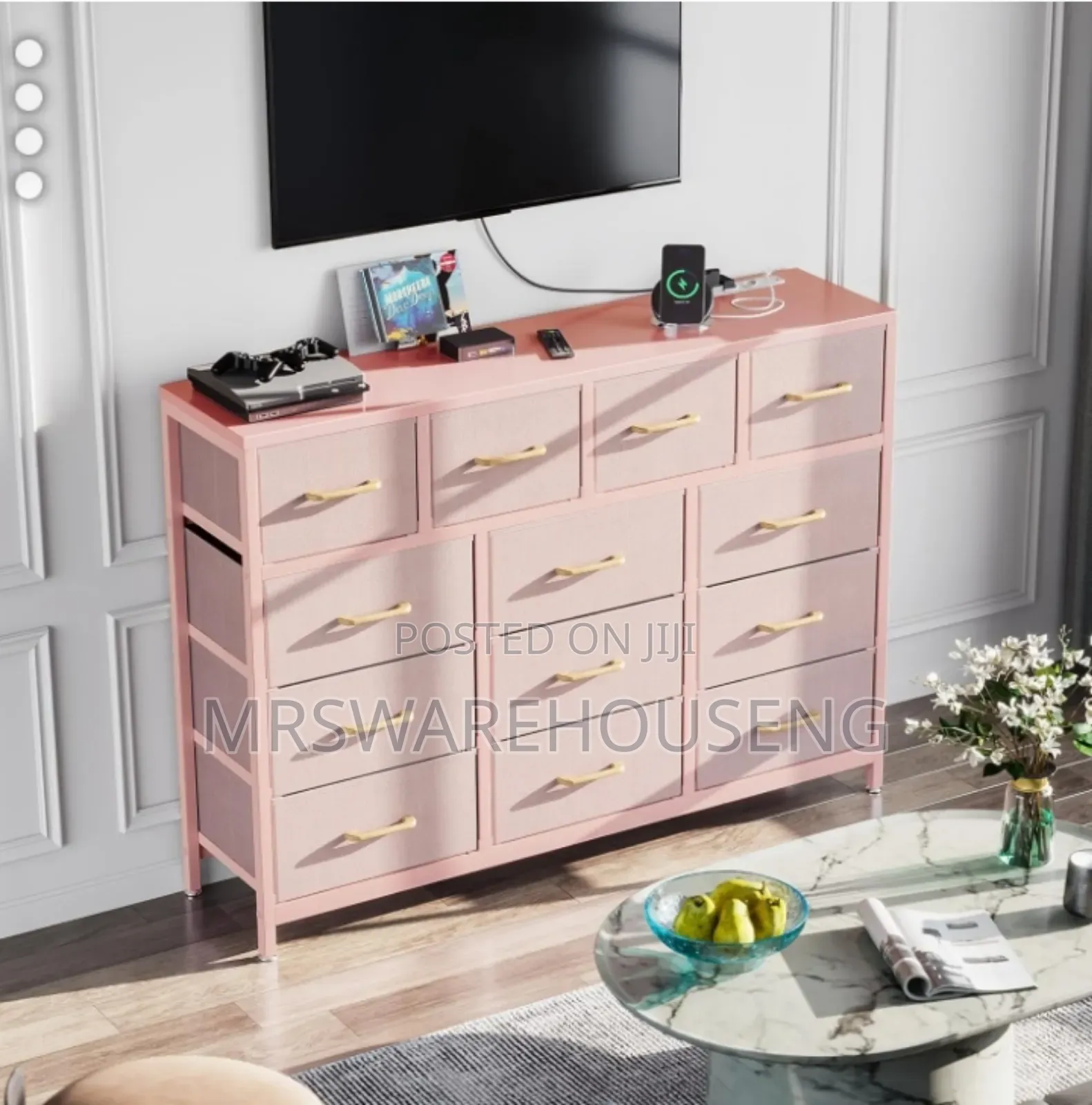 Odk Chest of Drawers With 13 Drawers (Pink)