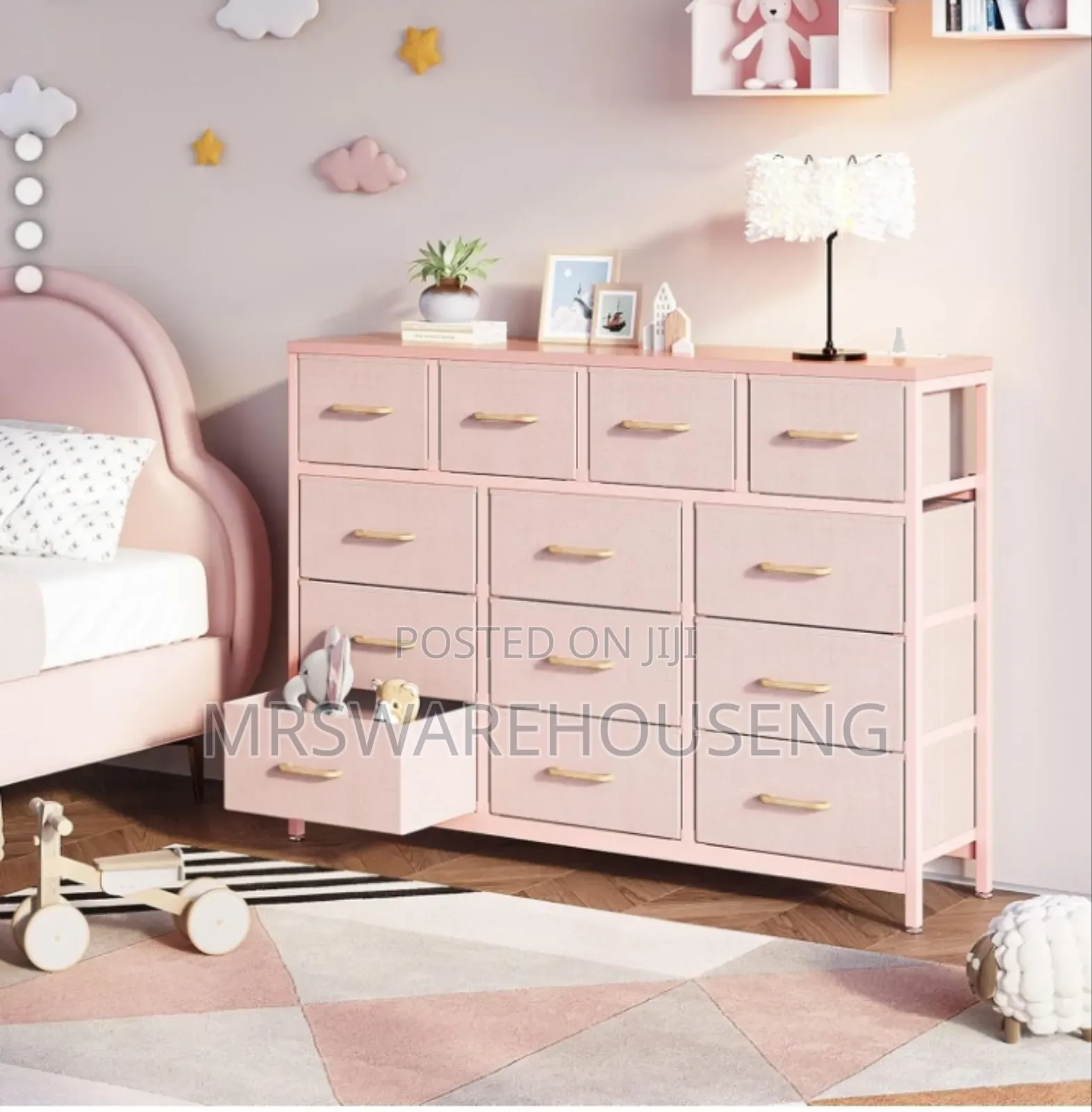 Odk Chest of Drawers With 13 Drawers (Pink)