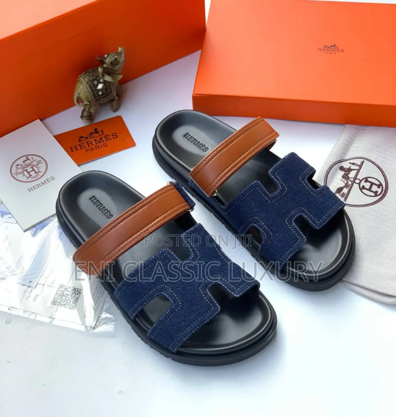 Classic Men's Luxury Designer Slipper Hermes Well Branded