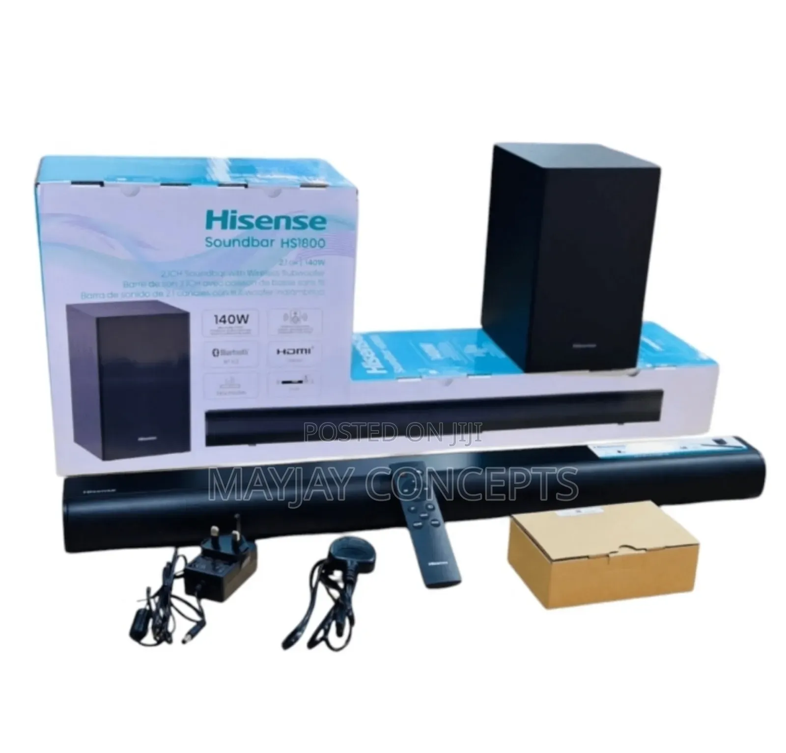 Hisense 140w Hs1800 Soundbar With Wireless Subwoofer