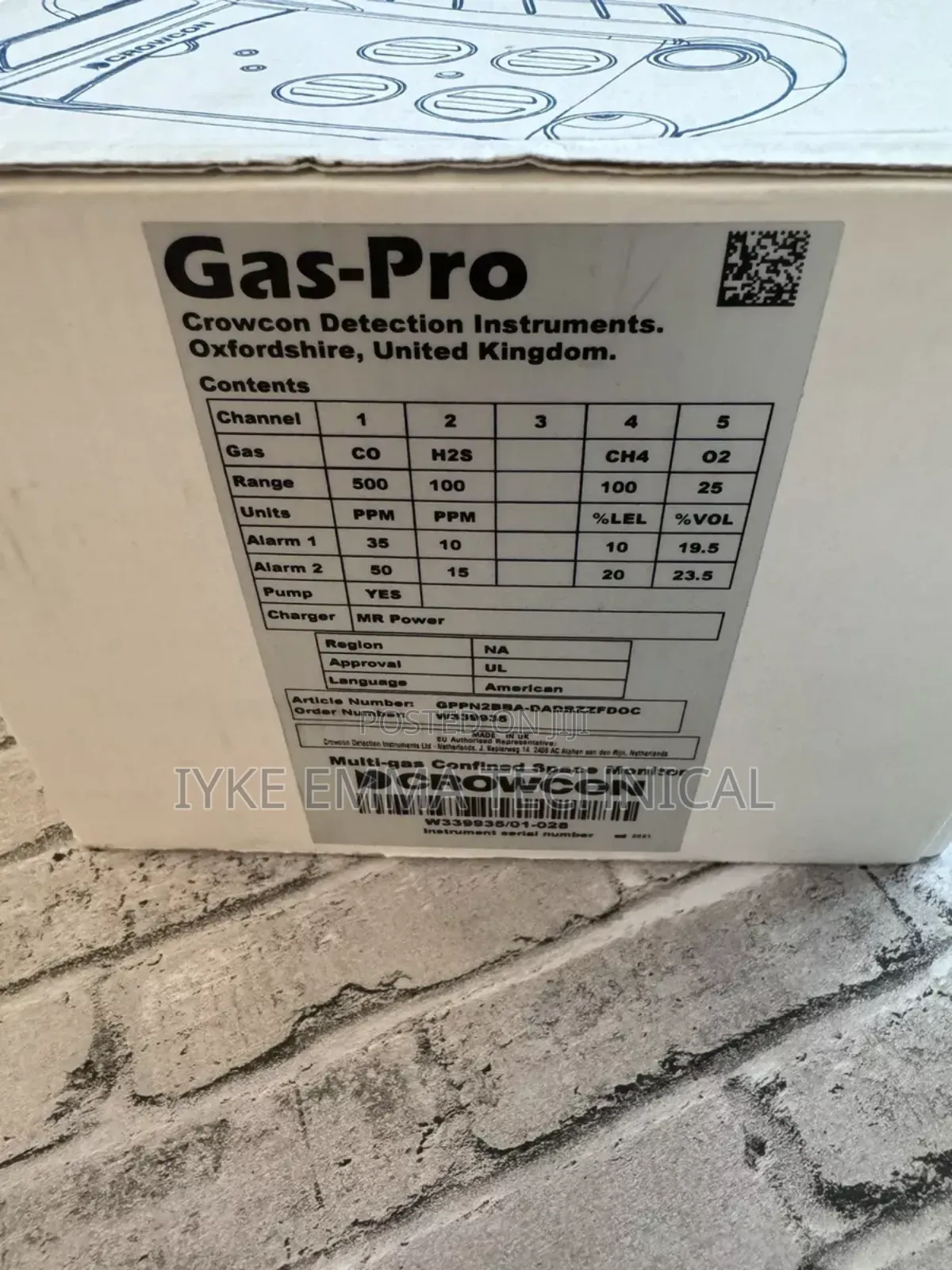 Crowncon Gas-Pro Multi-Gas Confined Space Monitor