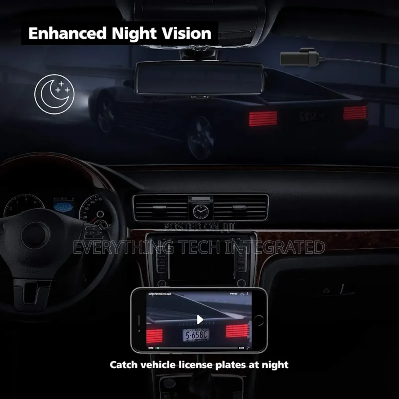 Nonda Zus Smart Dash Cam With Zus App, Hd 1080p Video, 140°
