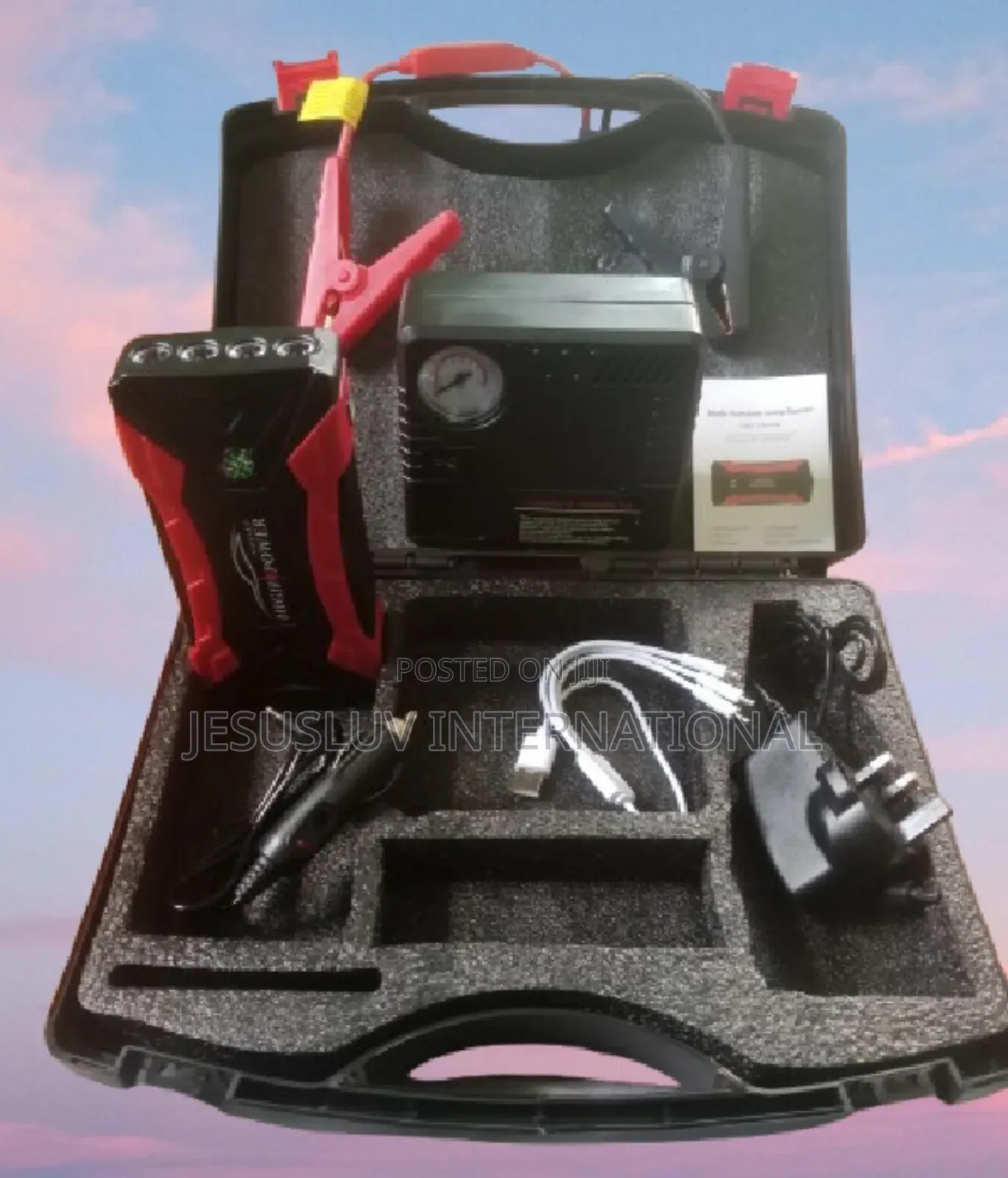 Car Jump Starter With Tyre Inflator Pump 12 Volt