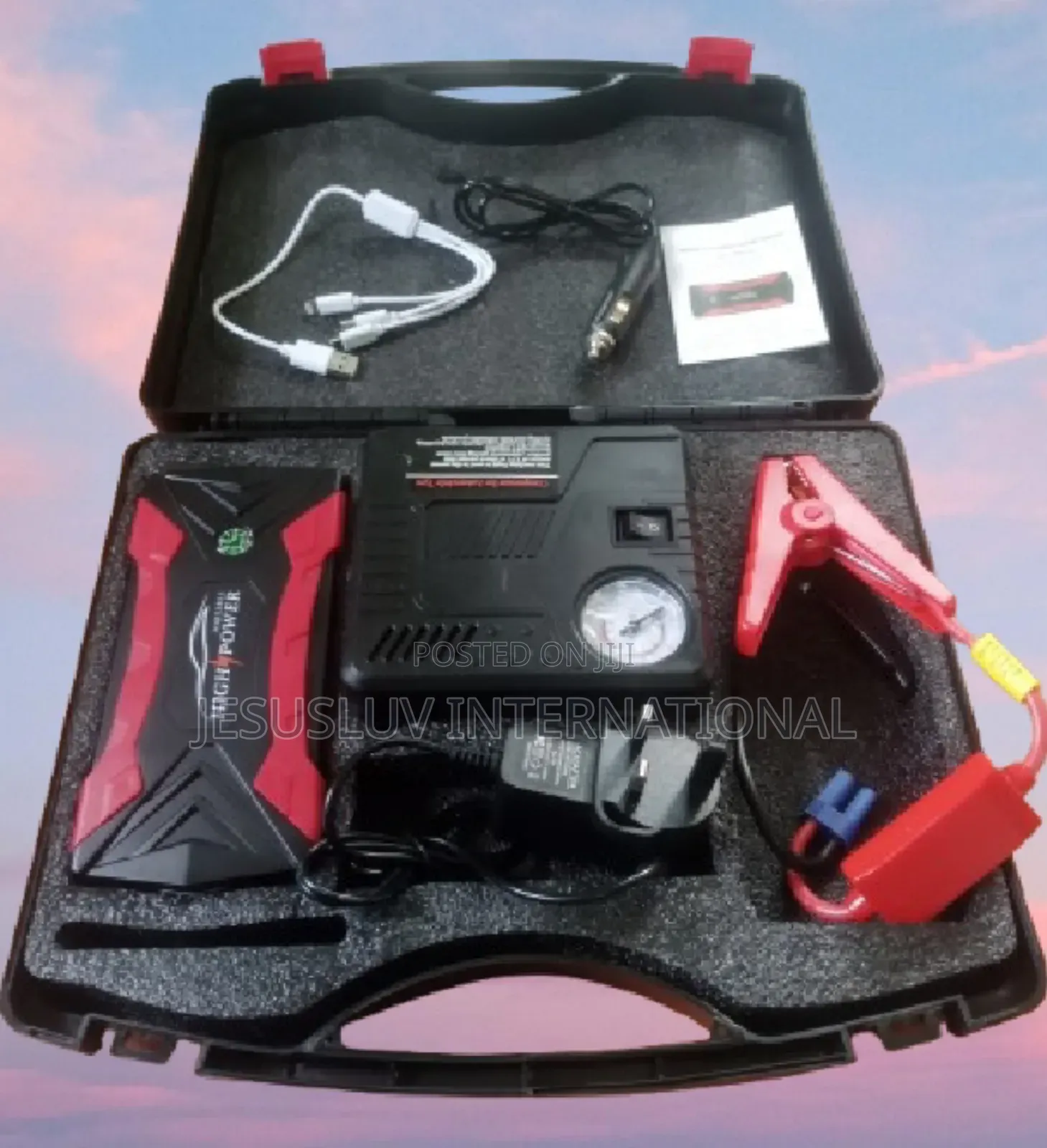 Car Jump Starter With Tyre Inflator Pump 12 Volt