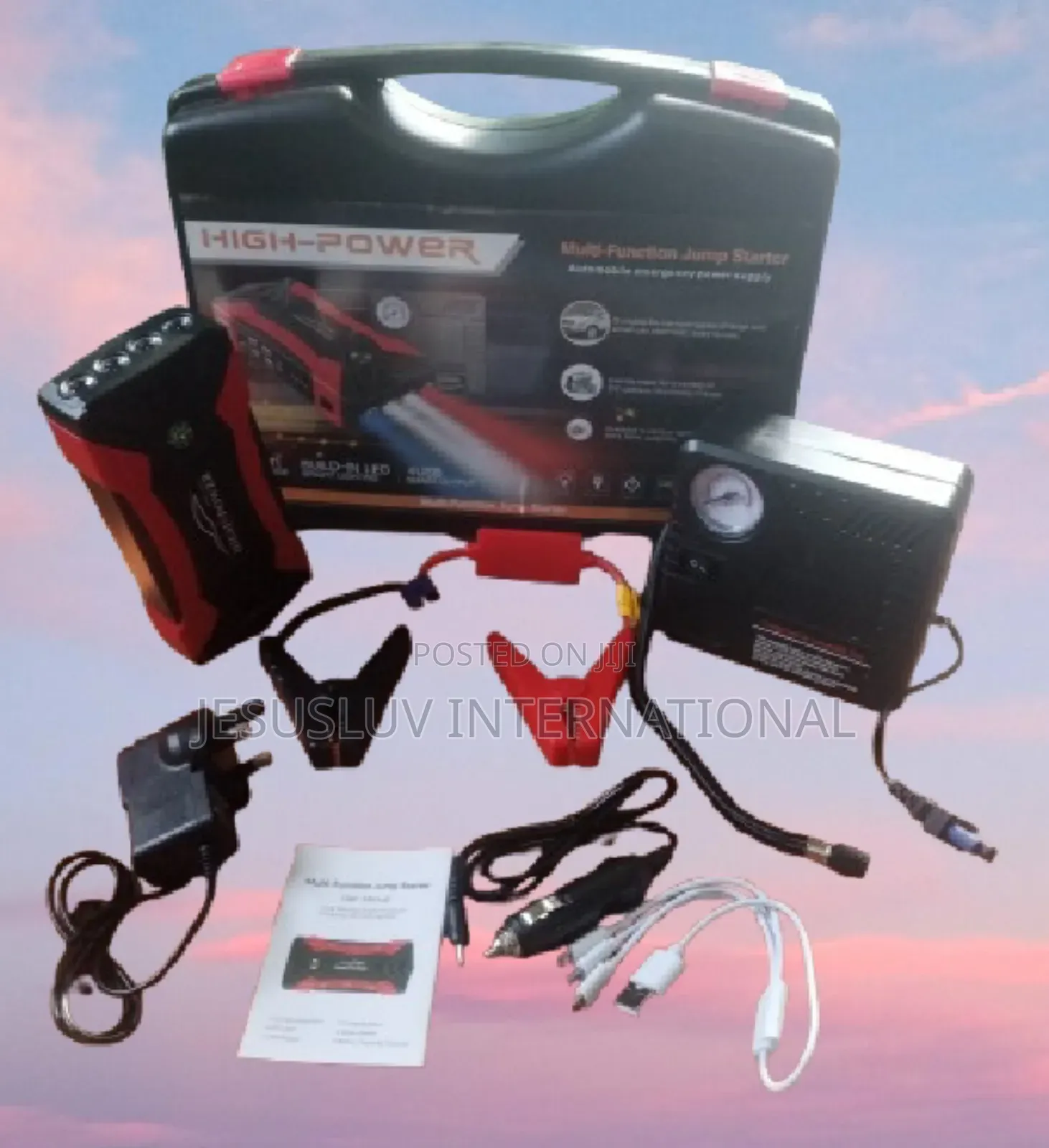 Car Jump Starter With Tyre Inflator Pump 12 Volt