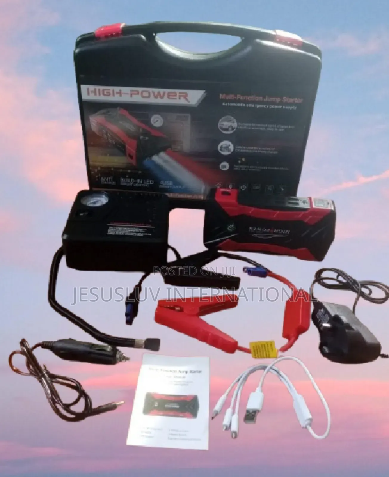 Car Jump Starter With Tyre Inflator Pump 12 Volt