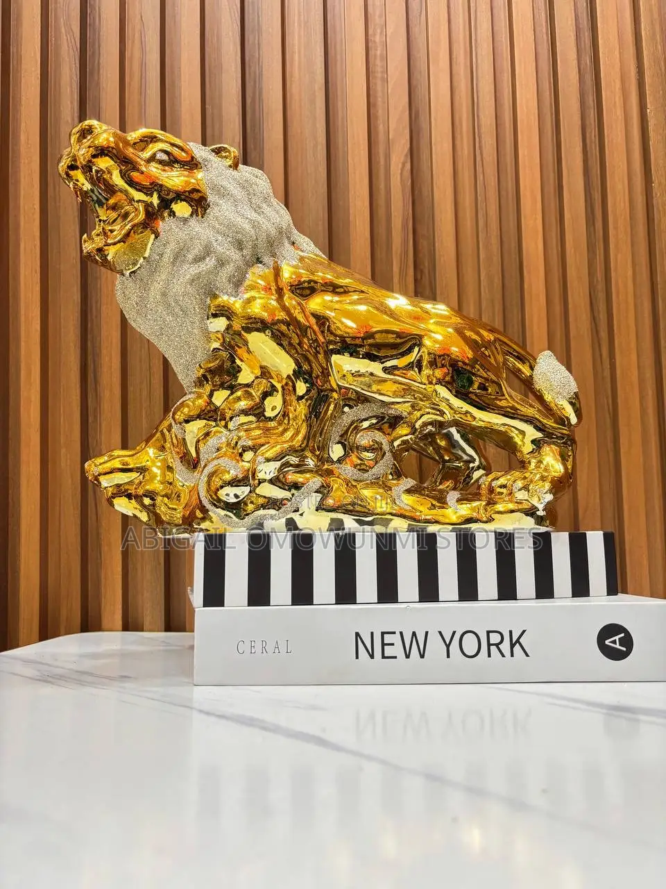 Big Golden Lion Decor
