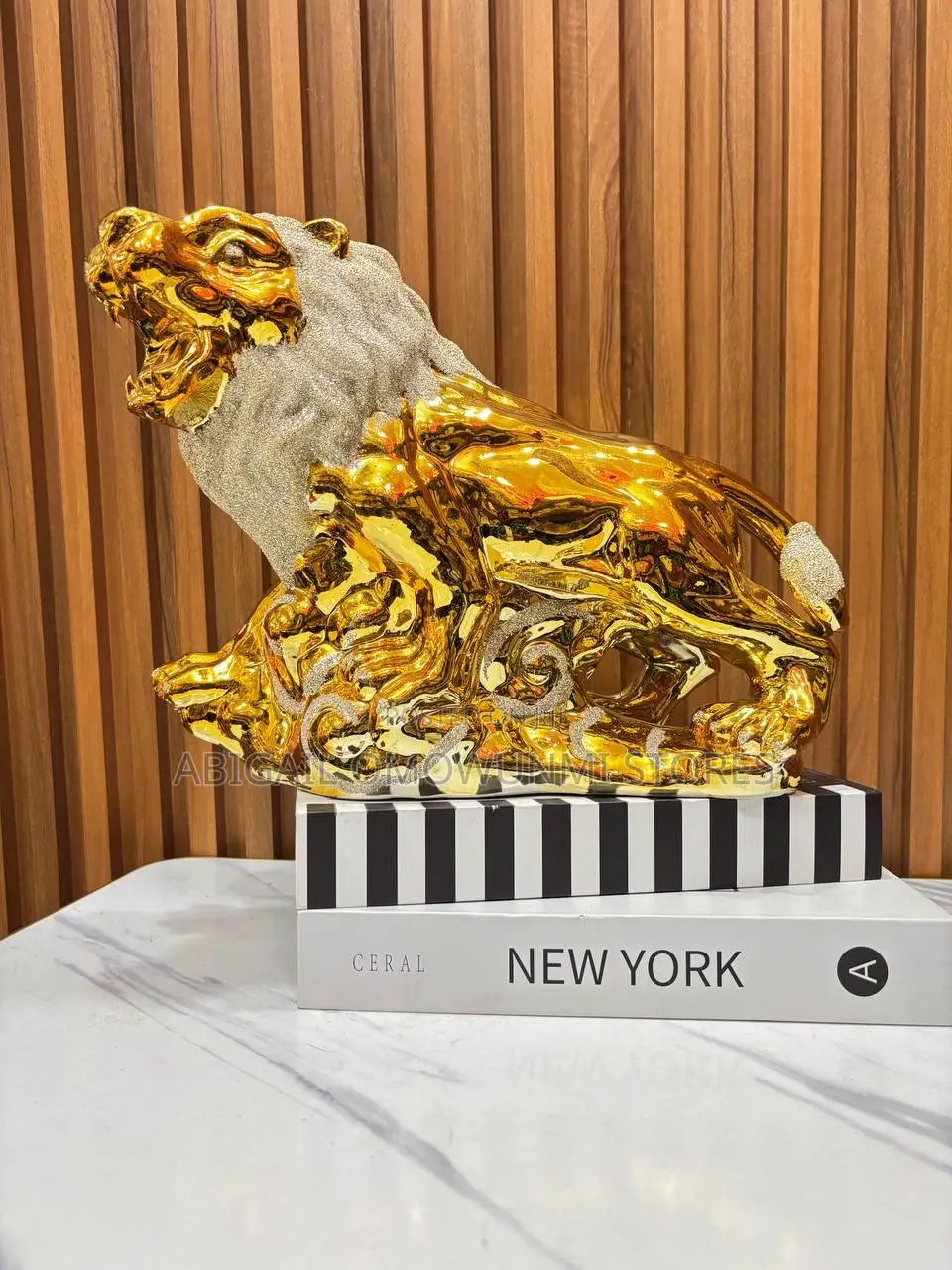 Big Golden Lion Decor