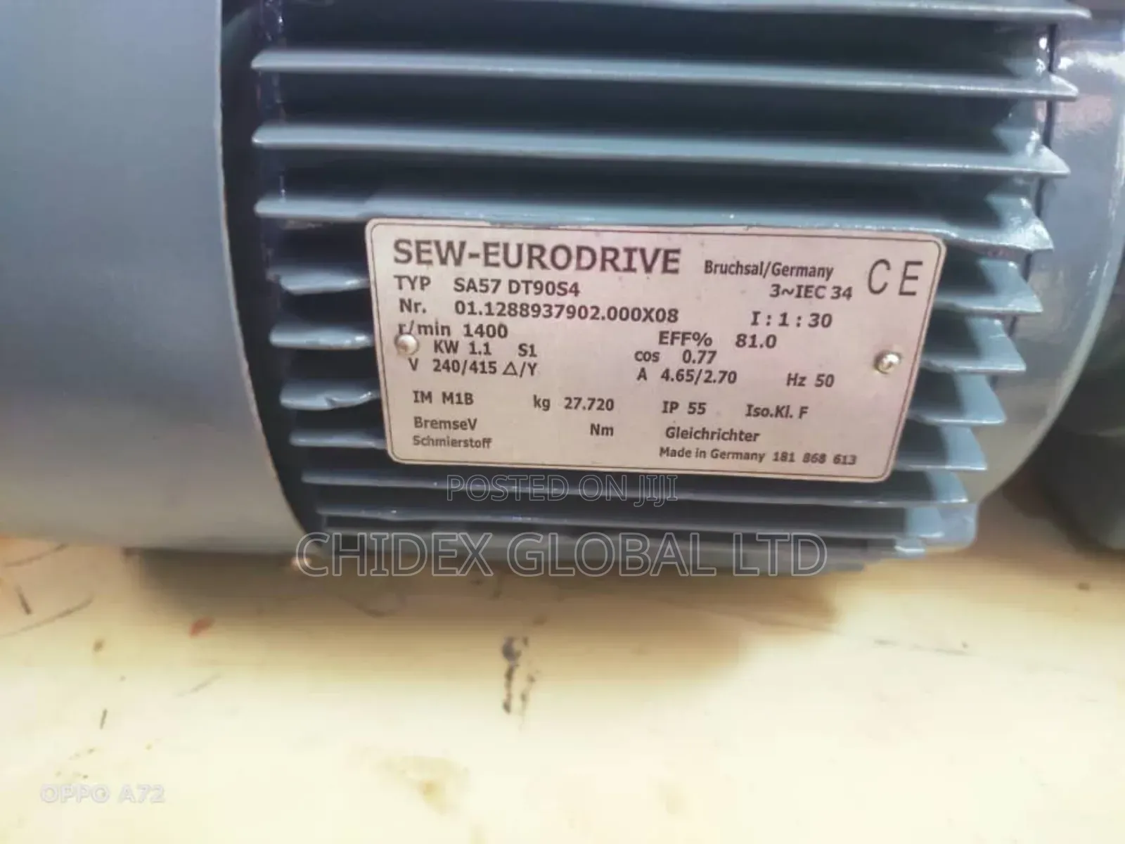 Original Brand New Sew Euro Drive Gear Motor 1.1kw