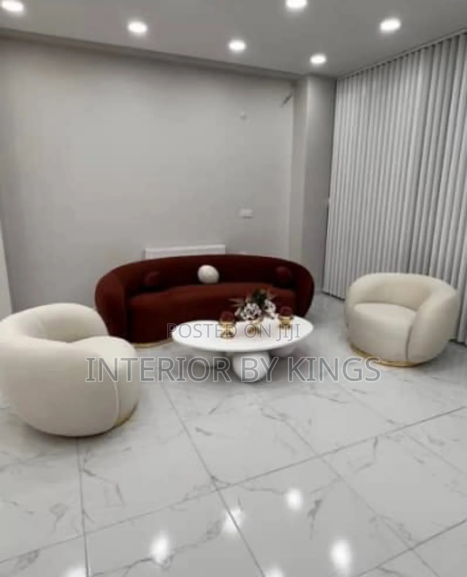 5seater Custom Made Sofa +Wood Ball Table Can Come in Color
