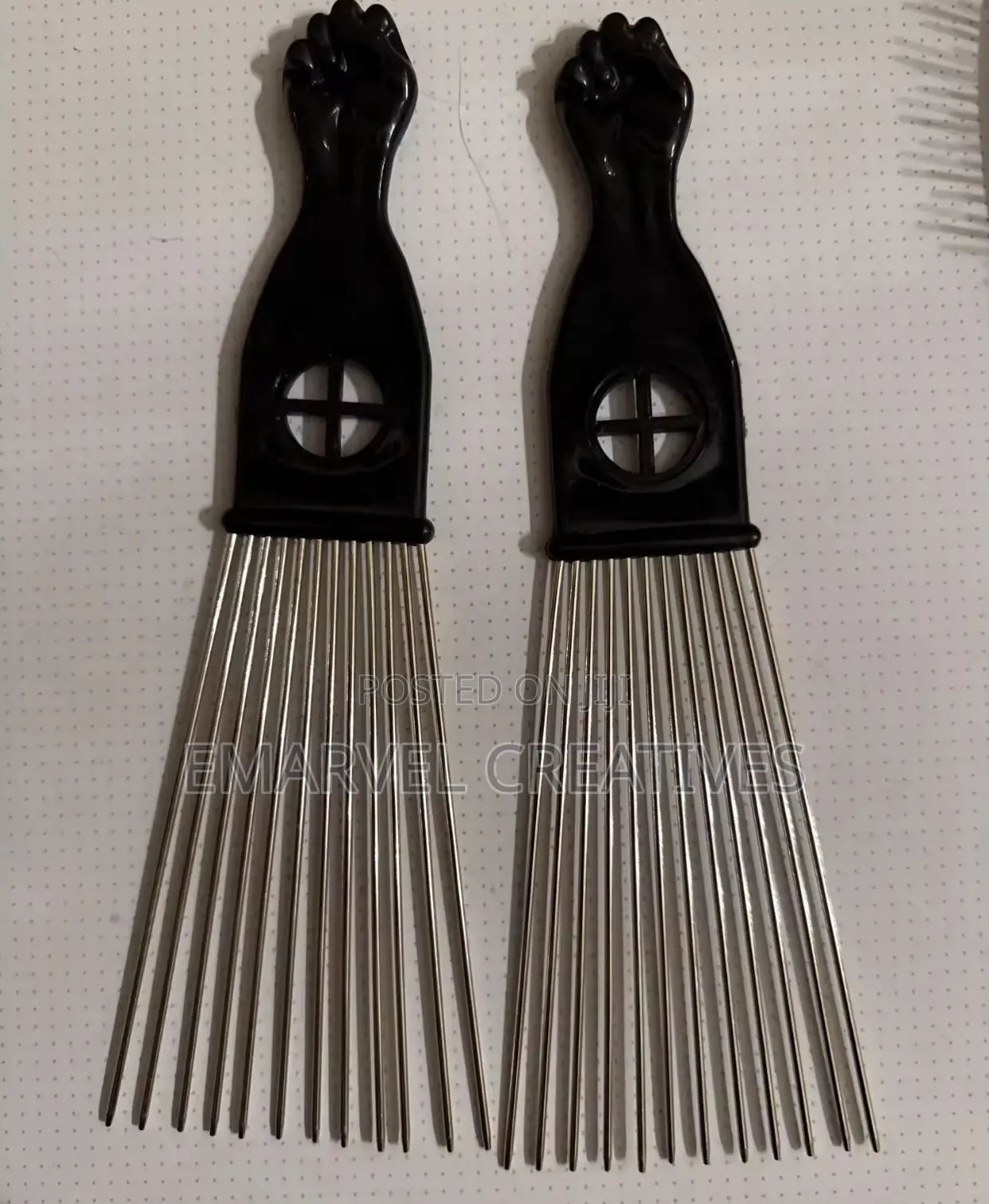Black Metal African American Pick Comb Hair Combs Hair Comb