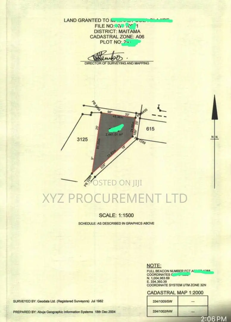 2500 SQM Land in the Heart of Maitama