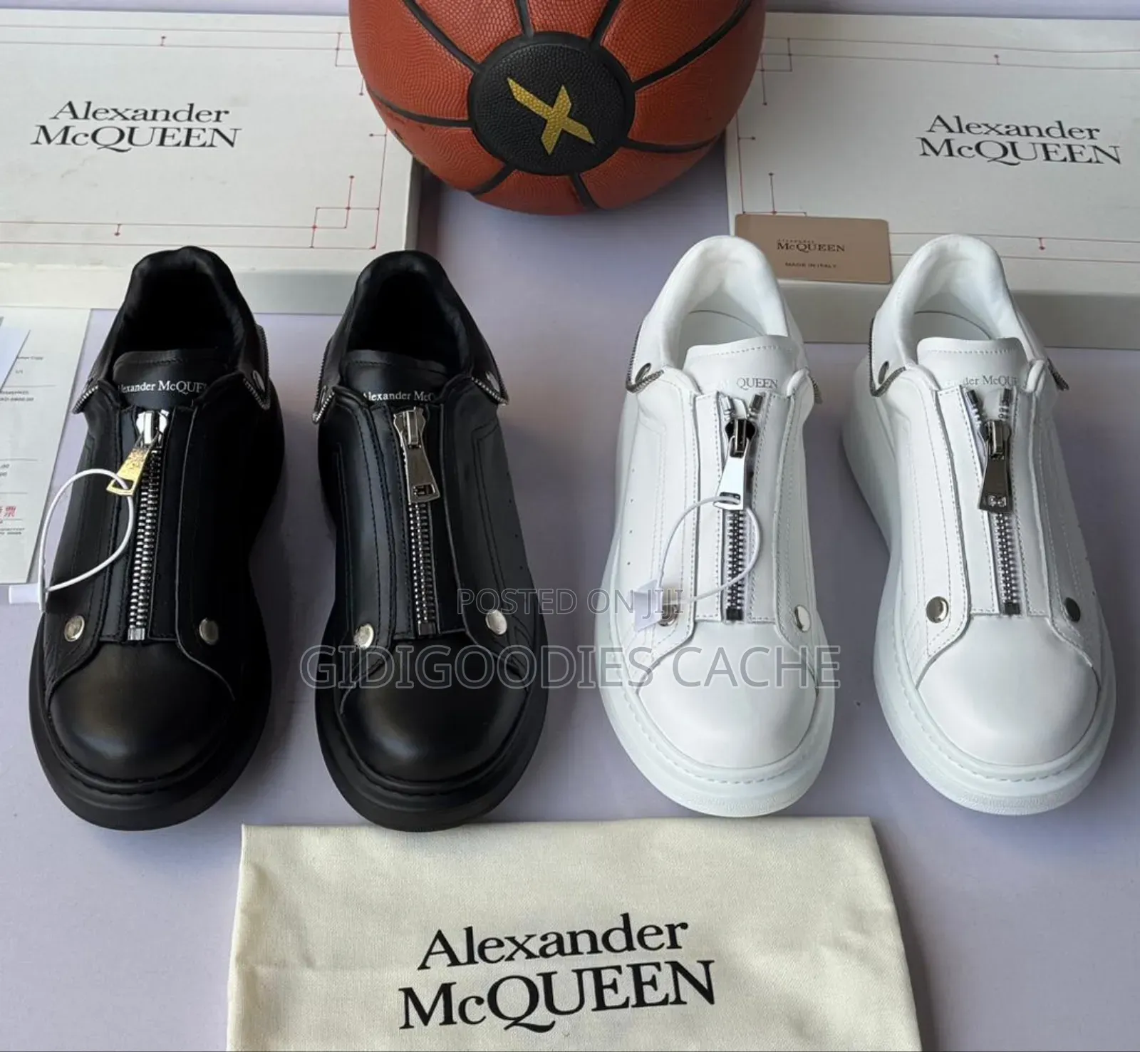 Alexander McQueen Lace-Up 2 Tone Sneakers