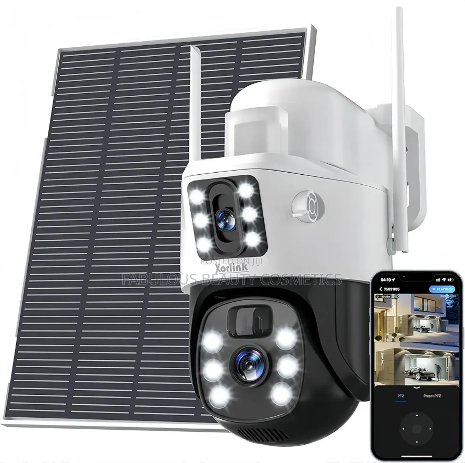 CCTV Solar Security Camera, Only Support 2.4g Wifi 360° View