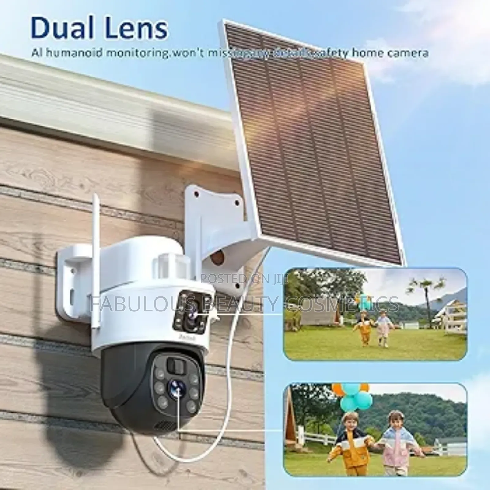 CCTV Solar Security Camera, Only Support 2.4g Wifi 360° View