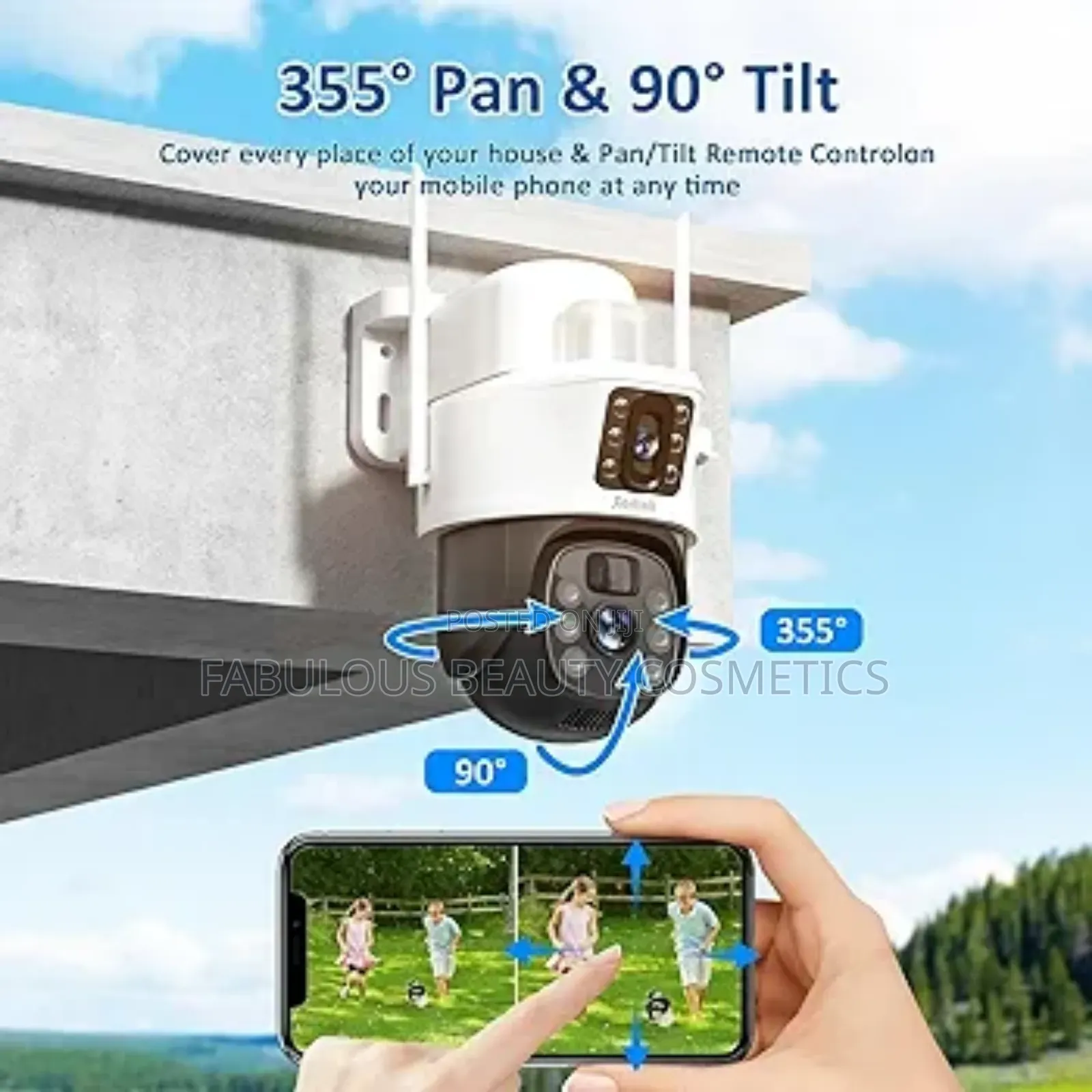 CCTV Solar Security Camera, Only Support 2.4g Wifi 360° View
