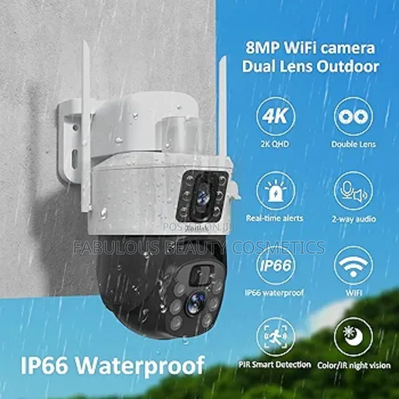 CCTV Solar Security Camera, Only Support 2.4g Wifi 360° View