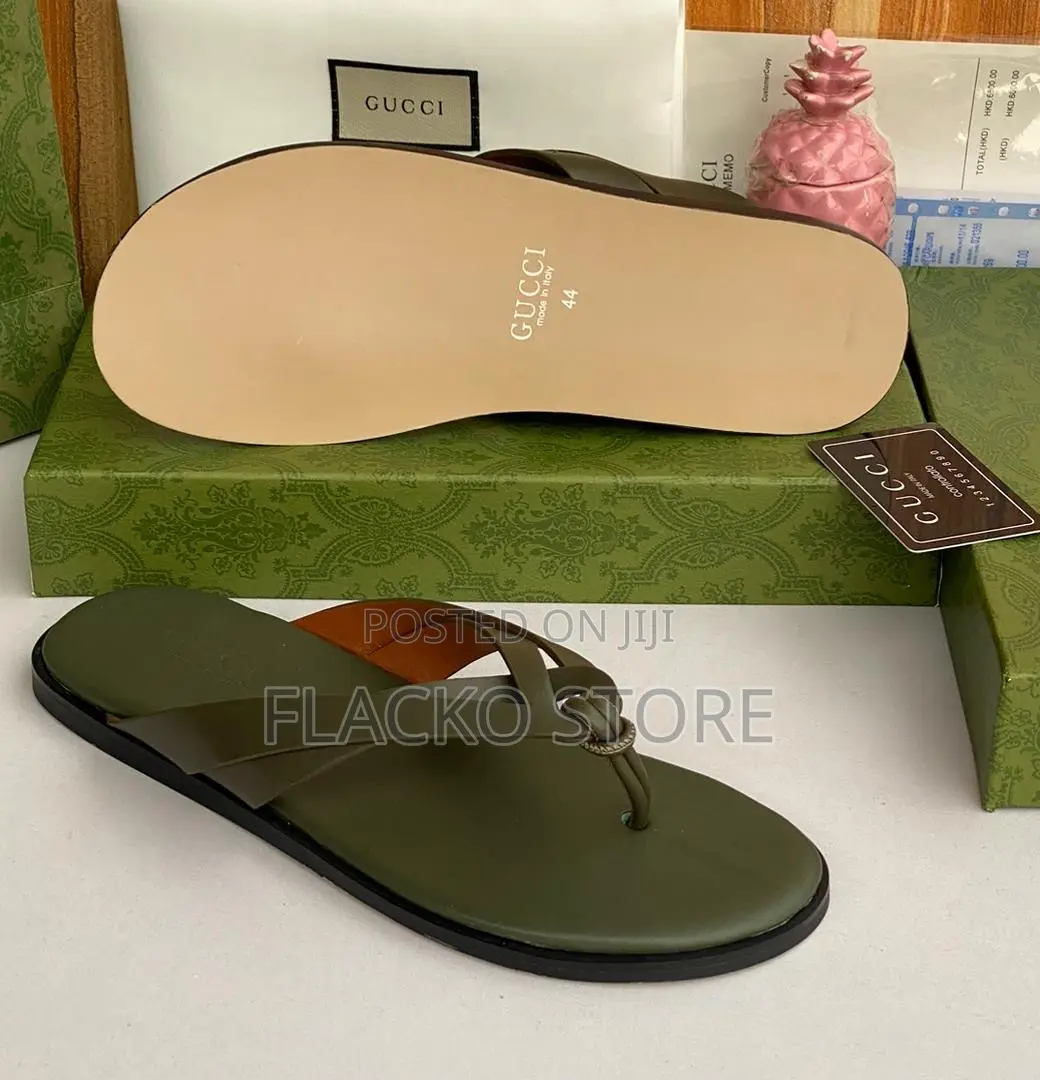 Original Gucci Leather Slippers
