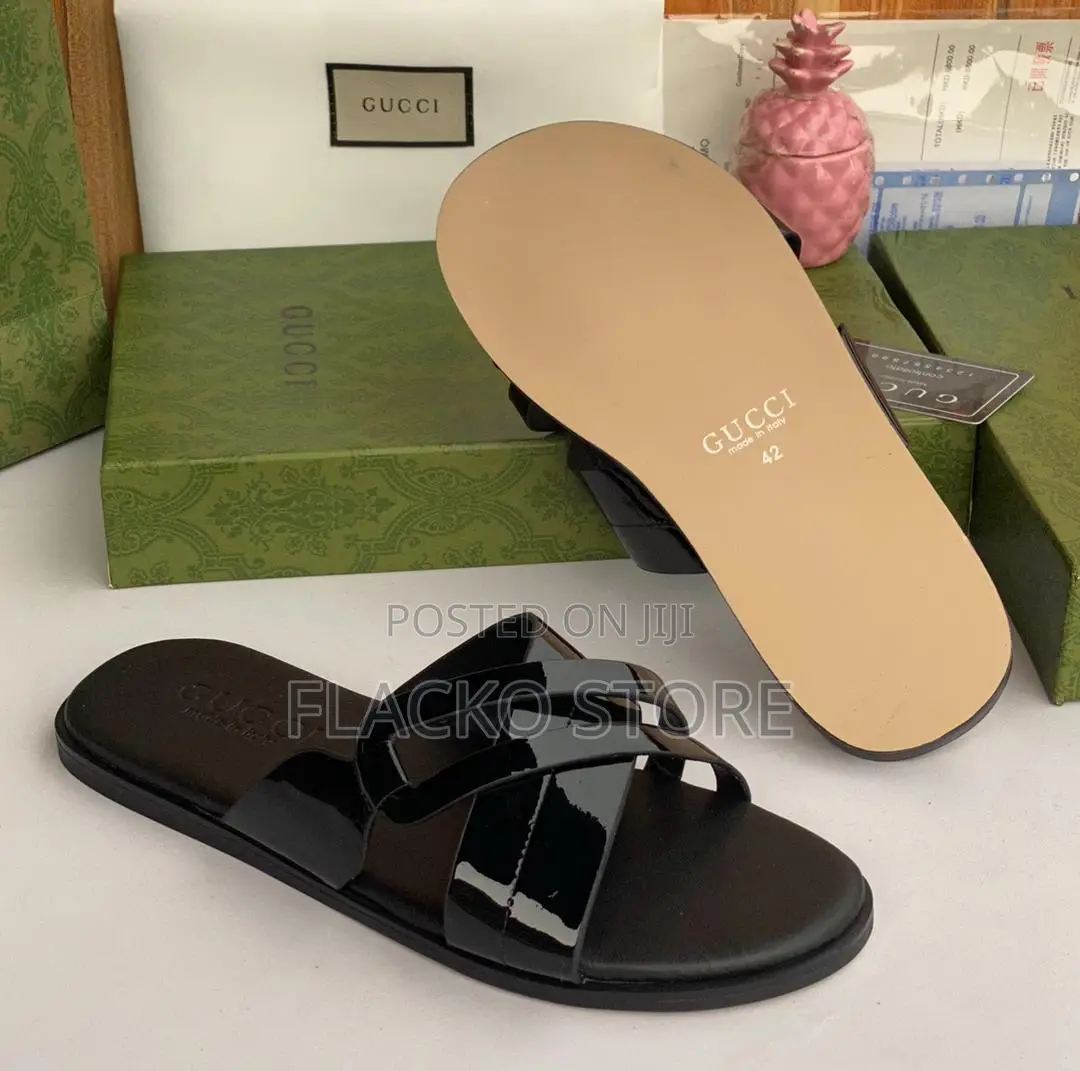 Original Gucci Leather Slippers