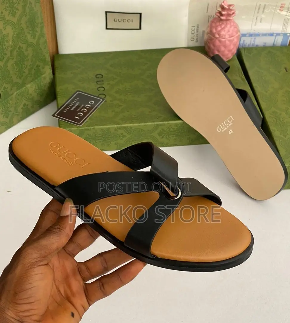 Original Gucci Leather Slippers