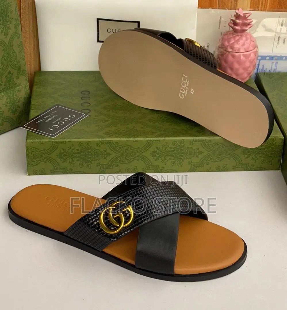 Original Gucci Leather Slippers