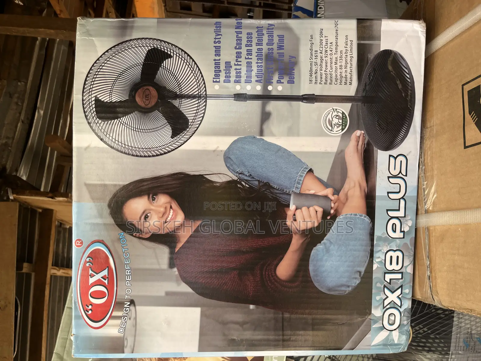 18” Original Ox Plus Standing Fan