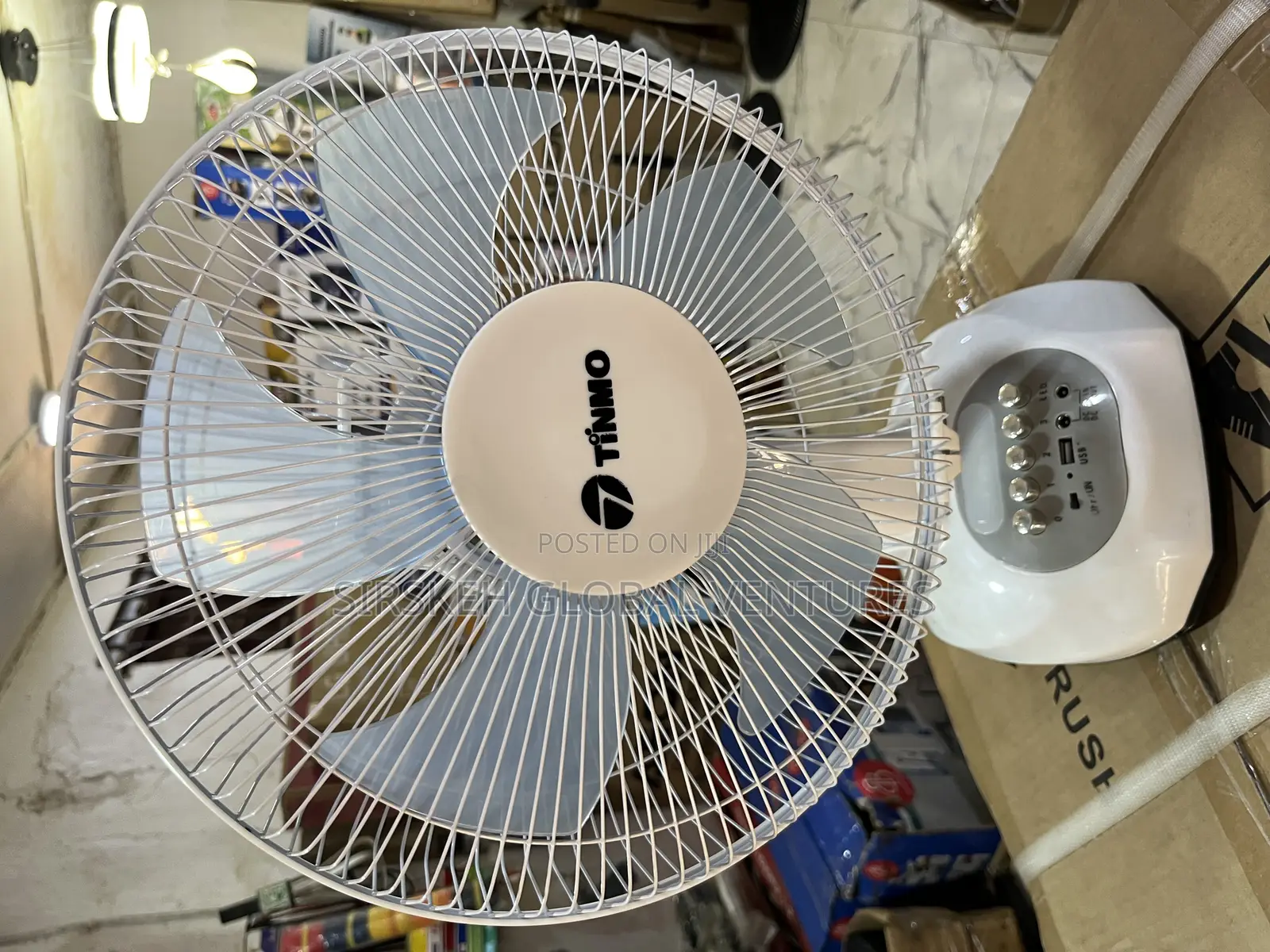 12” Original Solar Tinmo Table Top Fan