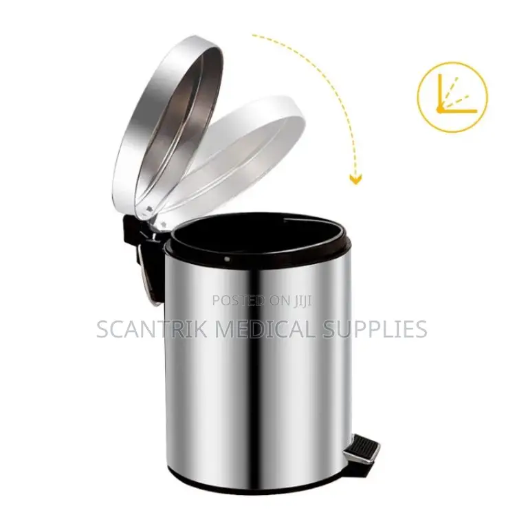 11l Modern Metal Wastebasket