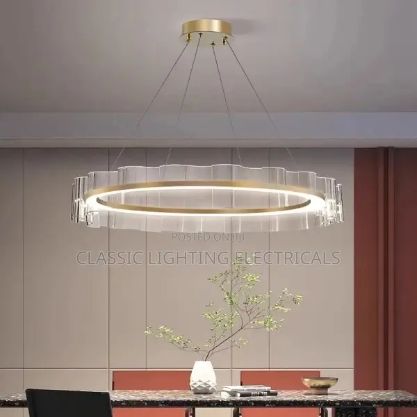 Nordic Round Led Chandelier Acrylic For Living Room Bedroom