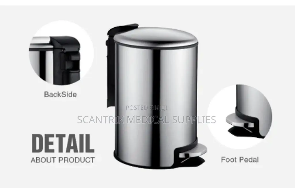 Stainless Waste Container With Lid – 11l
