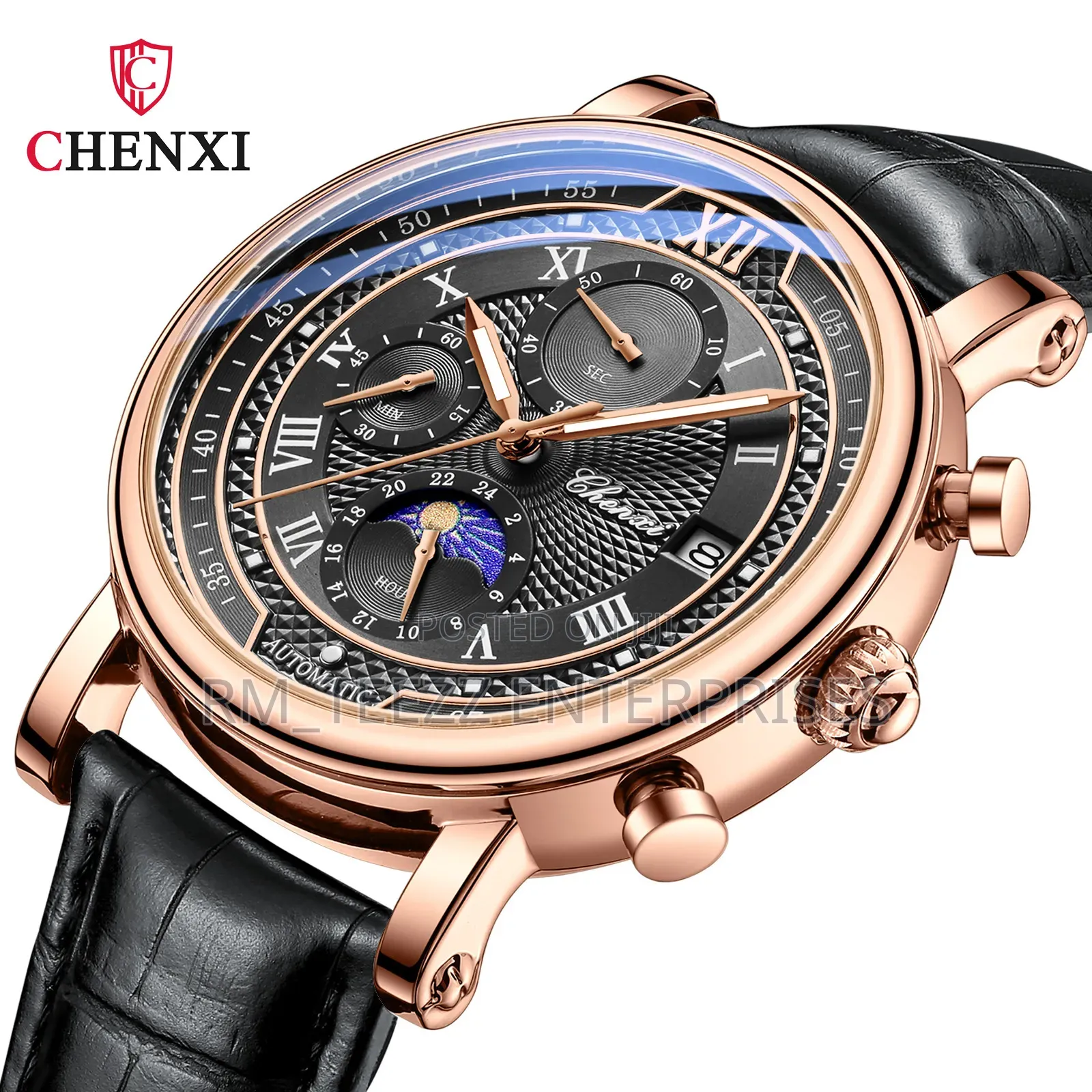 Chenxi Multifunctional Fashion Business Quartz Leather Watch