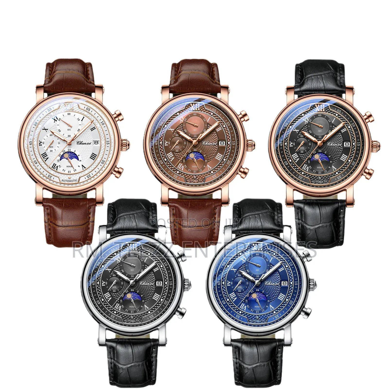 Chenxi Multifunctional Fashion Business Quartz Leather Watch
