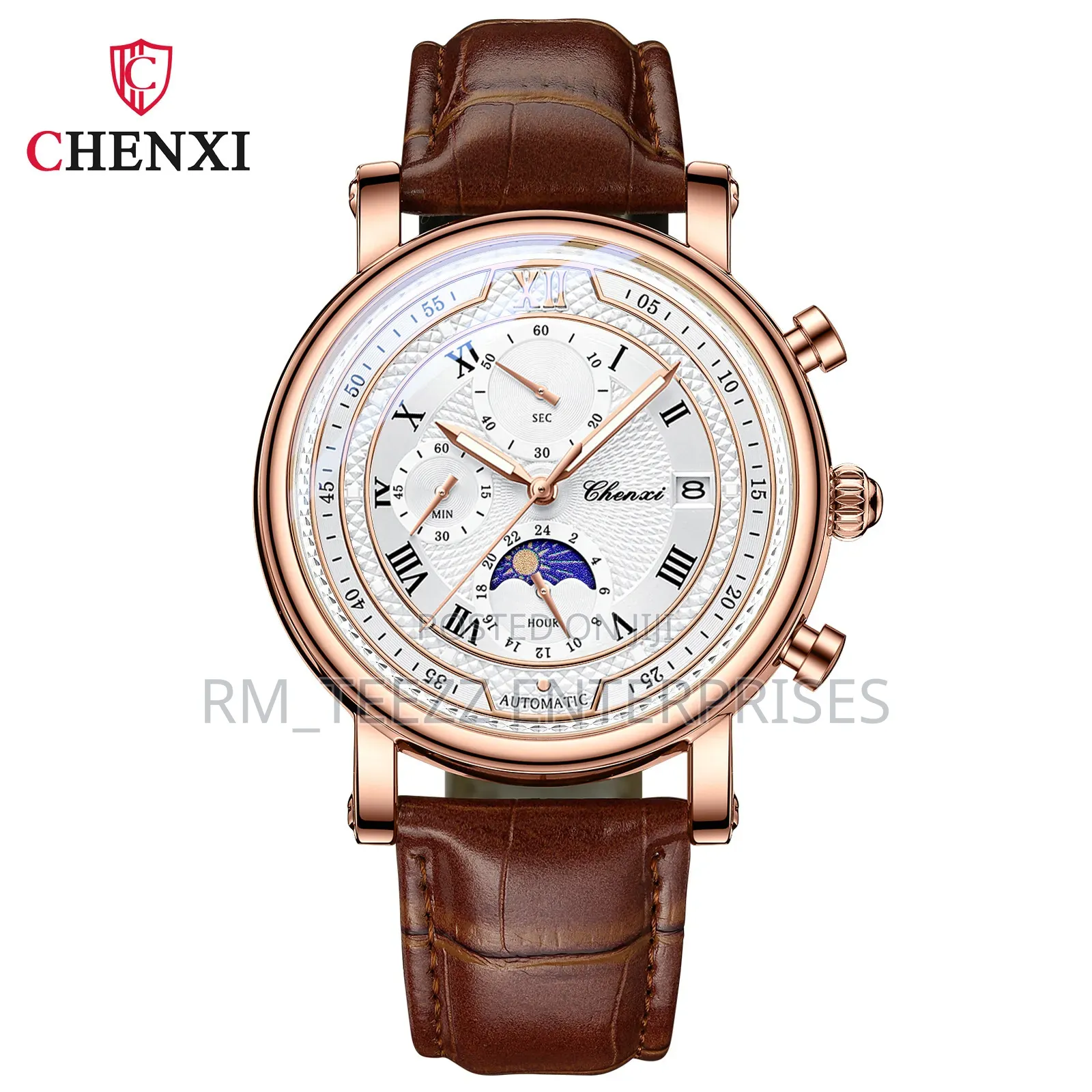 Chenxi Multifunctional Fashion Business Quartz Leather Watch
