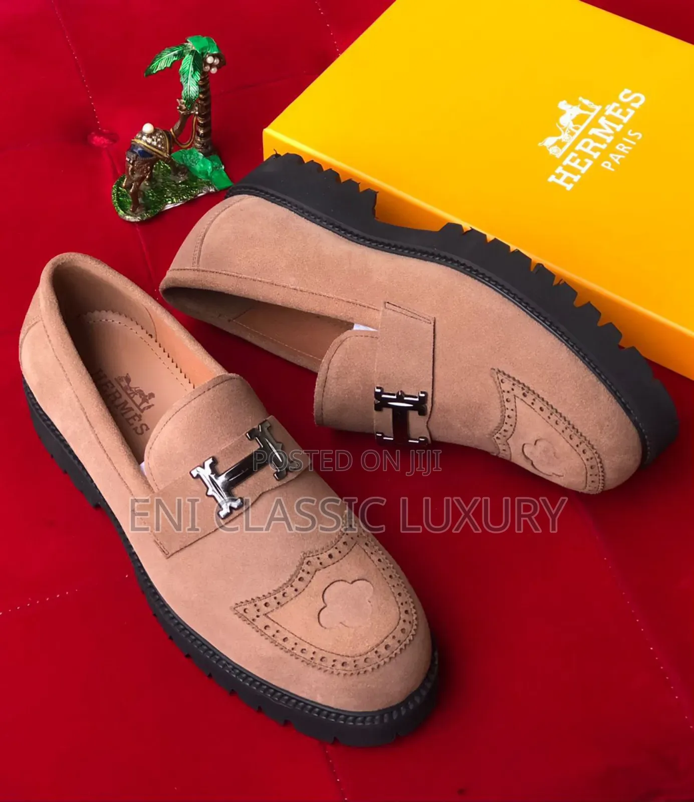Classic Men's Luxury Suede Leather Shoes Hermes Well Branded