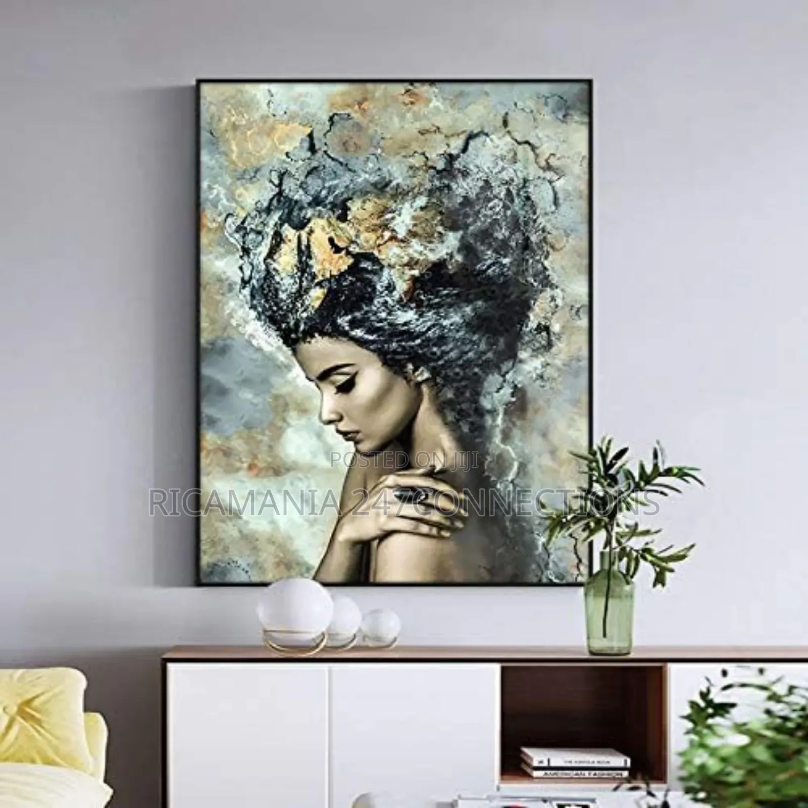 Abstract Woman Head Painting