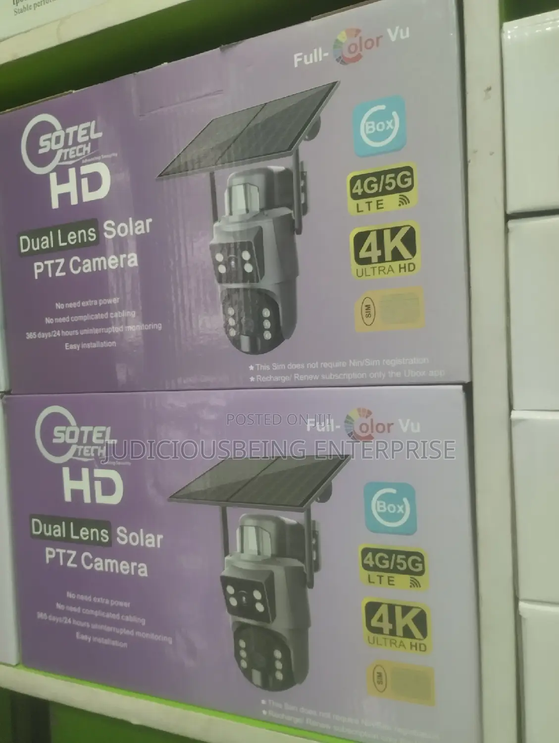 Dual Lens Ubox Solar Camera